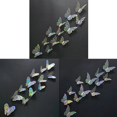 3D Purple Blue Butterflies Wall Stickers