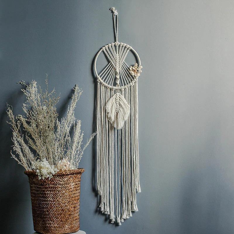 نسيج معلق من Night Sky Macrame Dreamcatcher