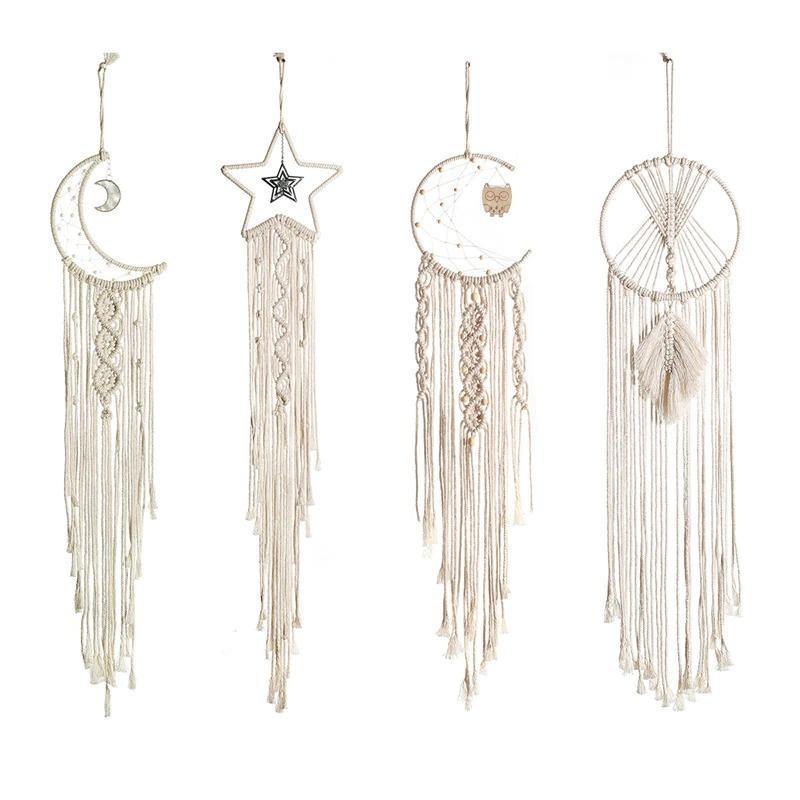 نسيج معلق من Night Sky Macrame Dreamcatcher