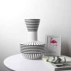 Black And White  Geometric Vases