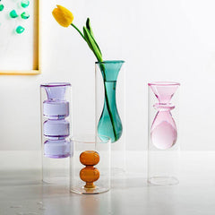 Blown Glass Bubble Vases