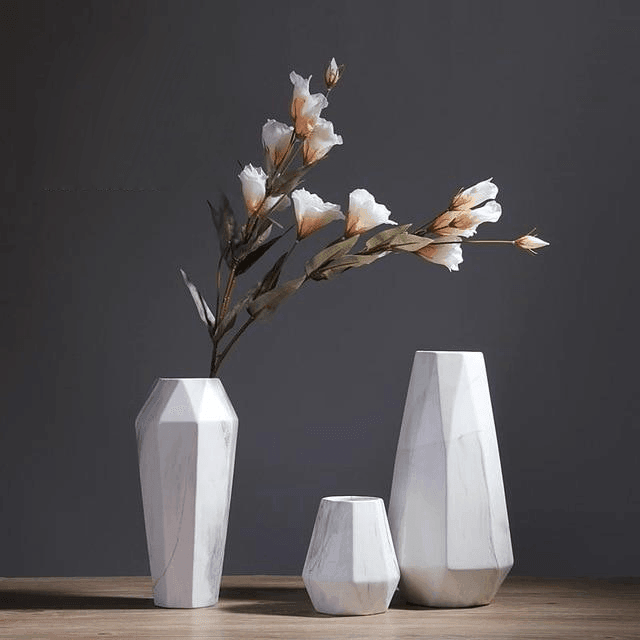 Geometric Marble Vases