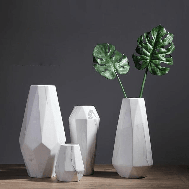 Geometric Marble Vases